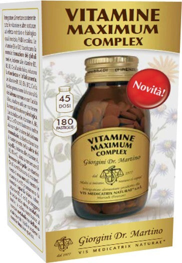 VITAMINE-MAXIMUM-COMPLEX-integratore-alimentare-180-pastiglie-Dr.-Giorgini