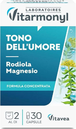 VITARMONYL---TONO-DELL'UMORE---Integratore-alimentare-per-ridurre-la-stanchezza-fisica-e-mentale---Formula-concentrata-con-rodiola-e-magnesio-per-combattere-lo-stress---30-capsule---12,6-g