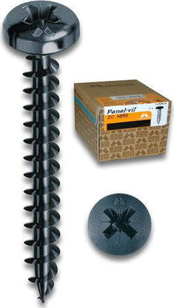 Viti-legno-Mustad-PVACZC500250KNC-PANEL-VIT-Zincato-nero