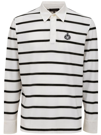 CANALI Polo Canali manica lunga a righe da uomo