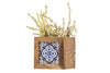 Porta piantine Harmony con maiolica Legno e ceramica