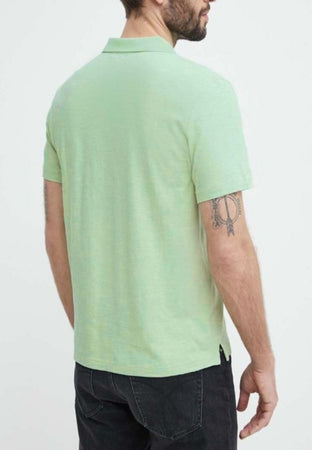 calvin klein POLO COTTON LINEN OPEN COLLAR POLO da uomo