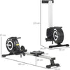 Vogatore-Magnetico-Pieghevole-per-Allenamento-a-Casa,-Volano-Regolabile-su-8-Livelli-e-Monitor-LCD,-185x58x57cm,-Nero-RE3A90-243RE3