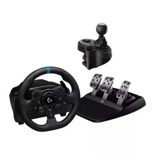 Volante da corsa gaming logitech g923 ps4/ps5 bundle + cambio - 991-000531