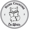 Timbro Ex Libris Volpe - d. 40 mm - TimbriExLibris