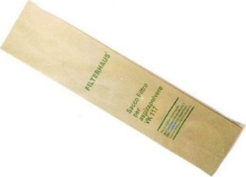 VORWERK FOLLETTO CONFEZIONE 10 SACCHETTI IN CARTA ECOLOGICA PER VK 116 - 117 Casa e cucina/Aspirapolvere e pulizia di pavimenti e finestre/Accessori per aspirapolvere/Batterie e parti sostitutive Rossi Ricambi - Venetico Marina, Commerciovirtuoso.it