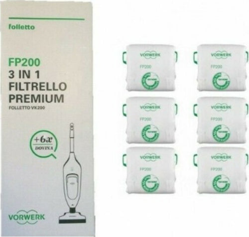 VORWERK FOLLETTO CONFEZIONE 6 SACCHETTI PER MODELLO VK200 VK220S ORIGINALE Casa e cucina/Aspirapolvere e pulizia di pavimenti e finestre/Accessori per aspirapolvere/Batterie e parti sostitutive Rossi Ricambi - Venetico Marina, Commerciovirtuoso.it