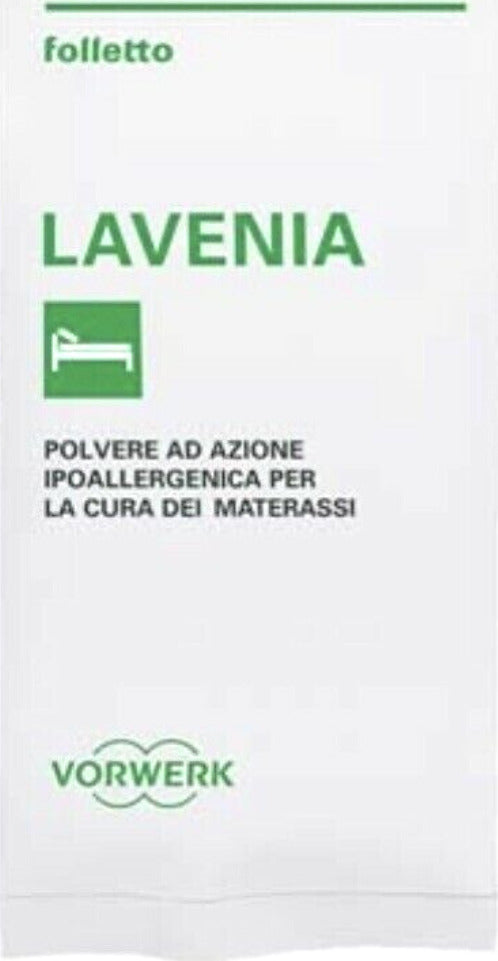 VORWERK FOLLETTO CONFEZIONE LAVENIA 1 BUSTA 120 GRAMMI ORIGINALE Casa e cucina/Aspirapolvere e pulizia di pavimenti e finestre/Accessori per aspirapolvere/Batterie e parti sostitutive Rossi Ricambi - Venetico Marina, Commerciovirtuoso.it