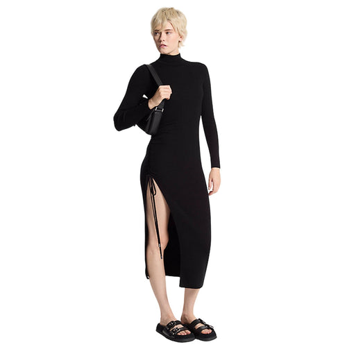MICHAEL KORS vestiti casual donna michael kors - merino ruched mini dress - nero da donna