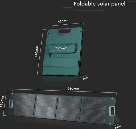 VT-10120 Pannello Solare Fotovoltaico 120W Pieghevole IP67 Portatile con Cover Protettiva - SKU 11446 Commercio Industria e Scienza/Energia solare e eolica/Pannelli solari/Pannelli solari monocristallini Zencoccostore - Formia, Commerciovirtuoso.it