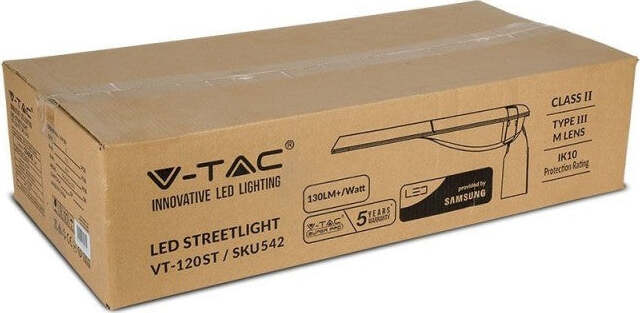 VT-120ST PRO Armatura Stradale LED Chip Samsung 120W 130LM/W Classe II Colore Grigio 4000K IP65 - SKU 542 Illuminazione/Illuminazione per esterni/Lampioni Zencoccostore - Formia, Commerciovirtuoso.it