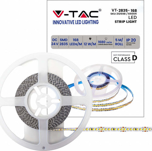 VT-2835-168 STRISCIA LED FLESSIBILE 60W SMD MONOCOLORE 168 LED/METRO 24V - BOBINA 5 METRI Illuminazione/Strisce LED Zencoccostore - Formia, Commerciovirtuoso.it