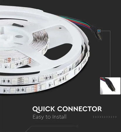 VT-5050-60 STRISCIA LED FLESSIBILE 70W SMD RGB 60 LED/METRO 24V - BOBINA DA 10 METRI Illuminazione/Strisce LED Zencoccostore - Formia, Commerciovirtuoso.it