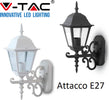 VT-760 PORTALAMPADA DA GIARDINO 220v WALL LIGHT DA MURO PER LAMPADINE E27 Esterno Bianco / Nero Illuminazione/Illuminazione per esterni/Lampade da parete Zencoccostore - Formia, Commerciovirtuoso.it