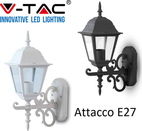 VT-760 PORTALAMPADA DA GIARDINO 220v WALL LIGHT DA MURO PER LAMPADINE E27 Esterno Bianco / Nero Illuminazione/Illuminazione per esterni/Lampade da parete Zencoccostore - Formia, Commerciovirtuoso.it