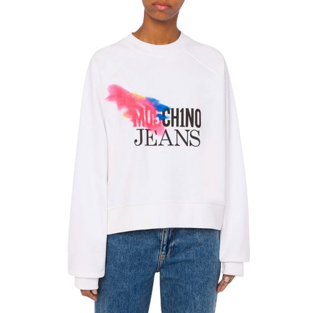 MOSCHINO JEANS felpe senza cappuccio donna moschino jeans - felpa - bianco da donna