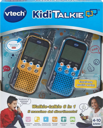 Vtech Kidi Talkie, Walkie Talkie Bambini 6 In 1, 2 Walkie-talkie Con Connessione Protetta, Molte Modalità Di Utilizzo, Modifica Della Voce, Lingua Italiana, Batterie Incluse, 4-10 Anni Giochi e giocattoli/Elettronica per bambini/Walkie Talkie Cartoleria Deja Vu - Crotone, Commerciovirtuoso.it