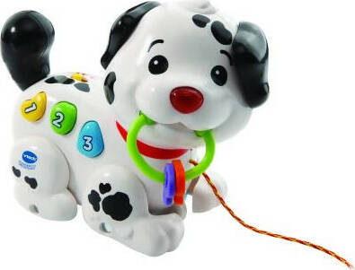 Vtech-Macchia---1,2,3,-Canta-E-Cammina-Con-Me!,-Cagnolino-Giocattolo-Che-Cammina,-Cane-Giocattolo-Con-Guinzaglio,-3-Canzoni-E-20-Melodie,-Lingua-Italiana,-Batterie-Incluse,-12-36-Mesi