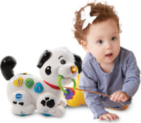 Vtech-Macchia---1,2,3,-Canta-E-Cammina-Con-Me!,-Cagnolino-Giocattolo-Che-Cammina,-Cane-Giocattolo-Con-Guinzaglio,-3-Canzoni-E-20-Melodie,-Lingua-Italiana,-Batterie-Incluse,-12-36-Mesi