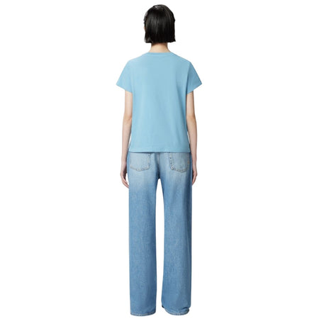 Pinko t-shirt donna pinko - basico t-shirt jersey old - blu da donna