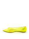 Christian Louboutin Ballerina a Punta in Mesh Giallo Fluo da donna
