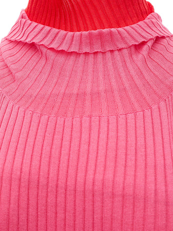 Bottega Veneta Abito Lungo in Maglia Stretch con Frange da donna