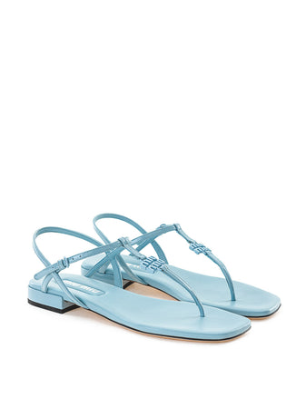 Miu Miu Sandalo Infradito in Vernice Azzurra da donna