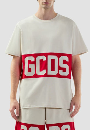 GCDS T-SHIRT BAND LOGO REGULAR T-SHIRT da uomo