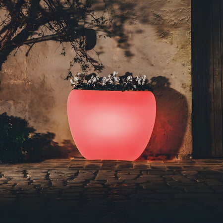 Vaso luminoso Heart Bright con led decorazione "Made in Italy" per esterno