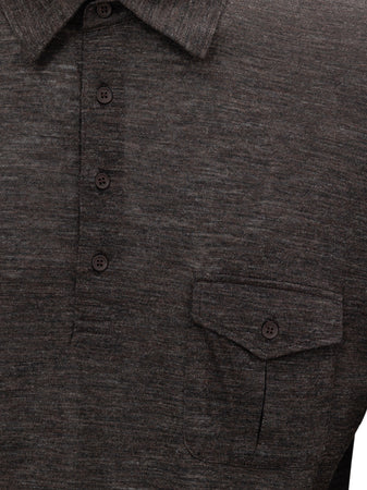 Corneliani Polo con taschino manica lunga da uomo