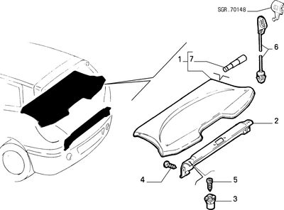 ABBELLIMENTO TRAVERSA POSTERIORE FIAT BRAVO 1998 735260878 N.2 DELLO SPACCATO