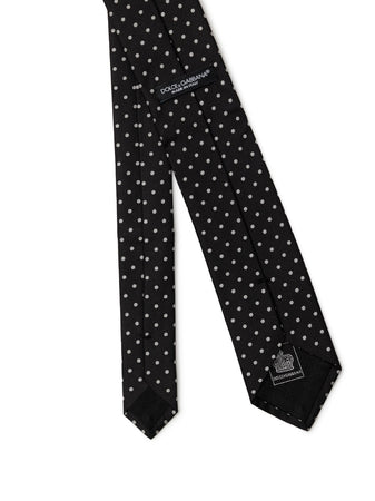 Dolce & Gabbana Cravatta a pois in seta da uomo
