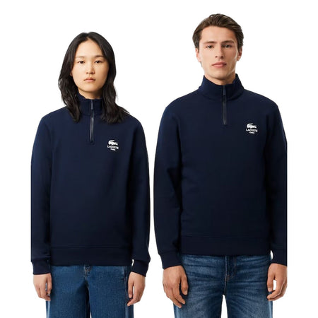 Lacoste felpe senza cappuccio uomo lacoste - sweatshirt - blu da uomo