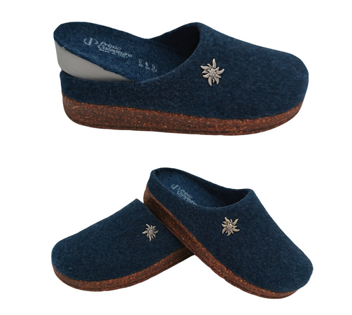 Ciabatte Tirolesi da Donna, Pantofole Invernali da Casa, Sottopiede Estraibile, 100% Made in Italy