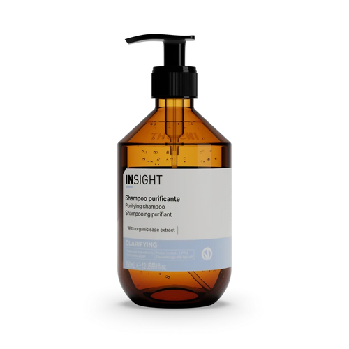 Shampoo Purificante Insight Professionale Antiforfora – Shampoo Detox Cute e Capelli con Salvia, Timo e Rosmarino Bio, Azione Anti-Impurità e Anti-Pollution, Detergente Delicato per Cute Sensibile