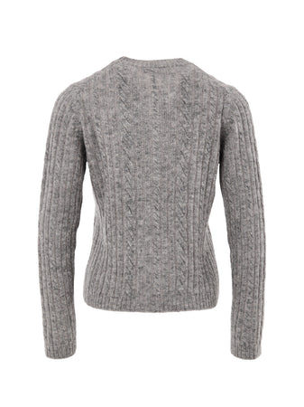 Gran Sasso Cardigan con Lavorazione Trecce in Grigio da donna