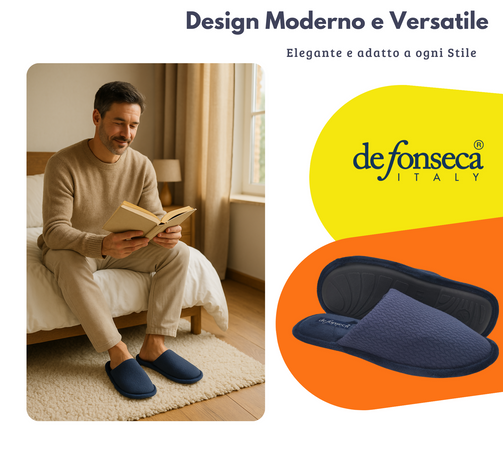 de fonseca Calde Ciabatte Uomo Donna, Pantofole Invernali Chiuse da Casa, Lavabili e per Ospiti