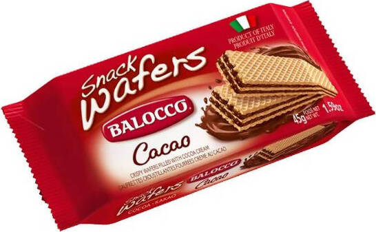 Wafer cacao Balocco monoporzione confezione da 25 e 30 pezzi Wafers Non solo caffè online - Albano Laziale, Commerciovirtuoso.it
