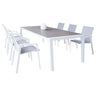Tavolo allungabile Corfù in alluminio e Polywood dogato telescopico 160-240x100 cm per giardino e veranda