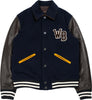 WALES-BONNER-Prince-Varsity-Jacket-in-Blue/Brown-da-uomo