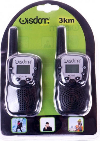 WALKIE TALKIE COPPIA RICETRASMETTITORI WISDOM PORTATA FINO A 3 KM 400-470MHz  Trade Shop italia - Napoli, Commerciovirtuoso.it