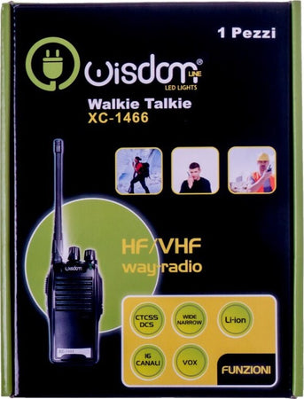 WALKIE TALKIE RICETRASMETTITORE WISDOM POTENZA 5W 16 CANALI BATTERIA AL LITIO  Trade Shop italia - Napoli, Commerciovirtuoso.it
