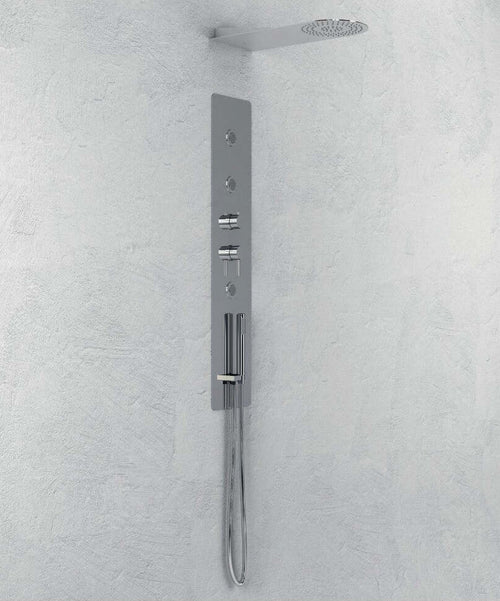 Wall Kit A Parete Da Incasso A Muro Acciaio Inox + Soffione Doccia a Parete Acciaio Inox Punta Tonda Fai da te/Attrezzature per cucine e bagni/Attrezzature per bagni/Docce e componenti doccia/Filtri supporti e soffioni doccia/Docce fisse Ogomondo - Martina Franca, Commerciovirtuoso.it