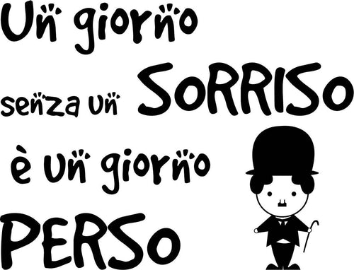 WALLSTICKER UN GIORNO NERO 45X60 CM Casa e cucina/Decorazioni per interni/Accessori decorativi/Sticker decorativi/Adesivi e murali da parete/Adesivi da parete Scontolo.net - Potenza, Commerciovirtuoso.it