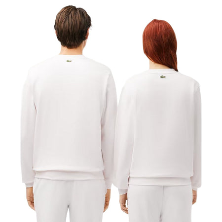 Lacoste felpe senza cappuccio uomo lacoste - sweatshirt - bianco da uomo