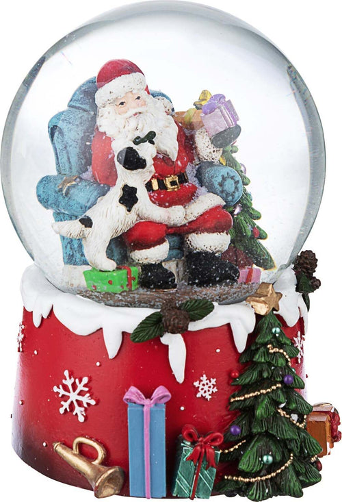 Waterball Dasher sfera di cristallo natalizia con Babbo Natale e carillon decorazione per interno Casa e cucina/Decorazioni per interni/Addobbi e decorazioni per ricorrenze/Decorazioni natalizie/Neve artificiale MagiediNatale.it - Altamura, Commerciovirtuoso.it