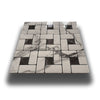 Piastrelle 3D Autoadesive in PET acustiche e isolanti 30x30cm (4mm spessore) MOSAICO MARMO B&W