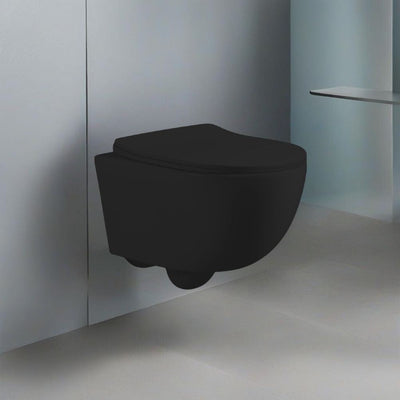 WC sospeso YJ-2381MB 36.5x48.5x36.5 cm nero opaco