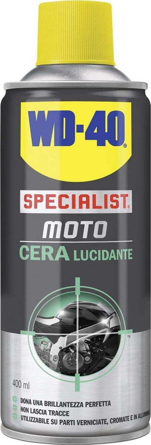 Wd-40 cera lucidante spray moto ml 400 specialist finitura lucida facile applicazione Auto e Moto/Cura auto e moto/Cura parti verniciate/Lucidanti La Zappa - Altamura, Commerciovirtuoso.it