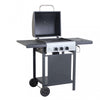 Barbecue bbq a gas  con fornello laterale 2 fuochi+1